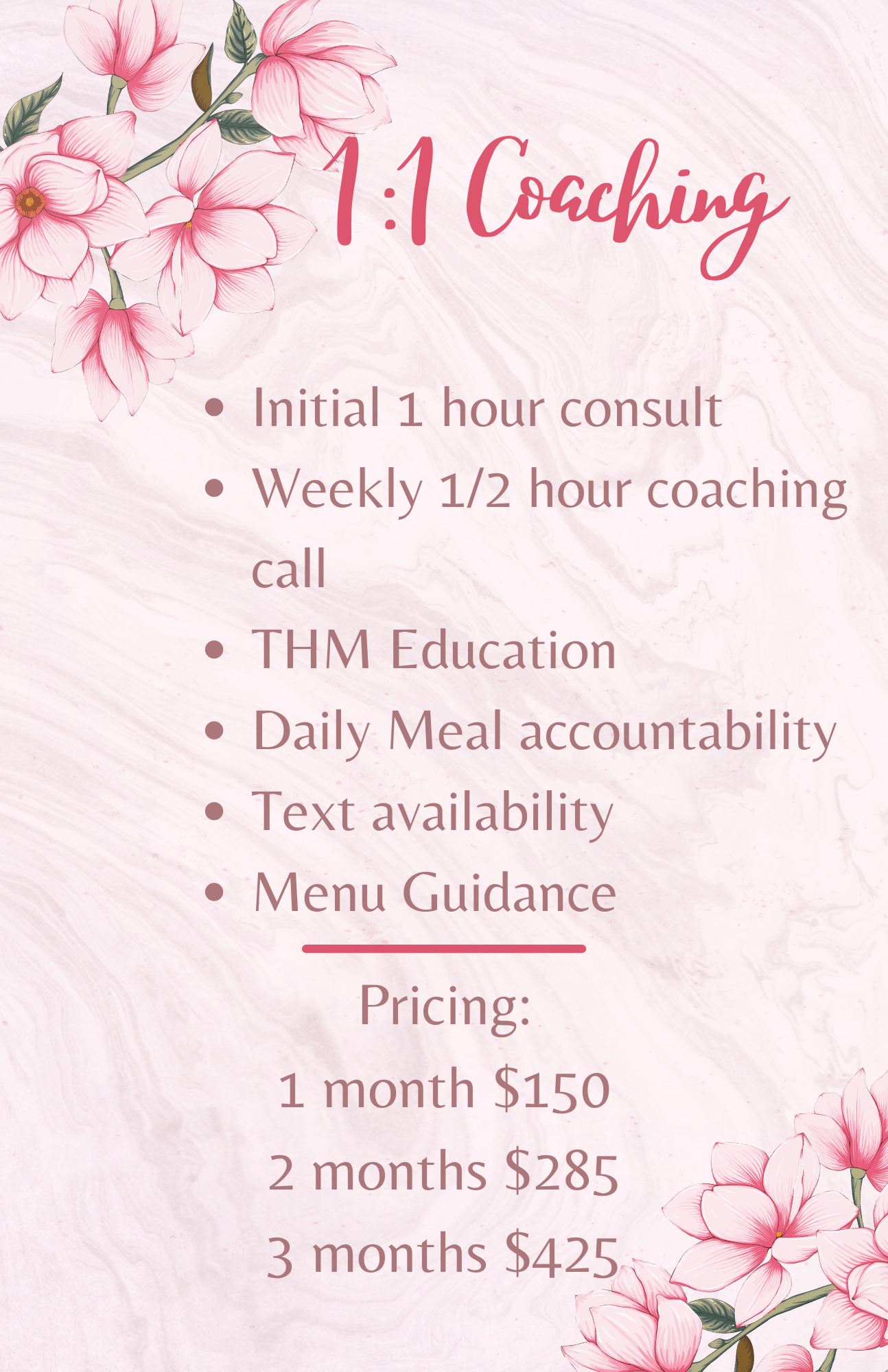 Blossoming Health One on One Coaching